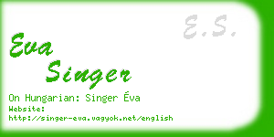 eva singer business card