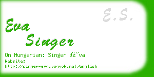 eva singer business card